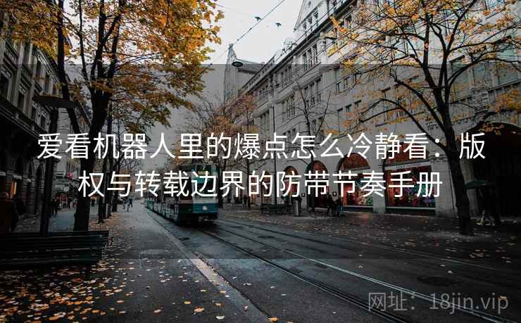爱看机器人里的爆点怎么冷静看：版权与转载边界的防带节奏手册