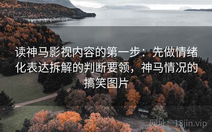 读神马影视内容的第一步：先做情绪化表达拆解的判断要领，神马情况的搞笑图片