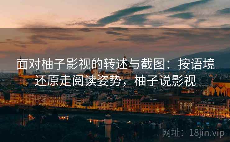 面对柚子影视的转述与截图:按语境还原走阅读姿势,柚子说影视 面对柚子影视的转述与截图:按语境还原走阅读姿势,柚子说影视