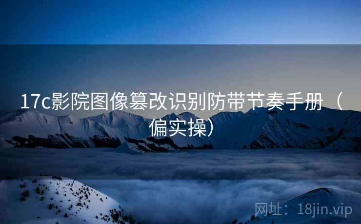 17c影院图像篡改识别防带节奏手册（偏实操）