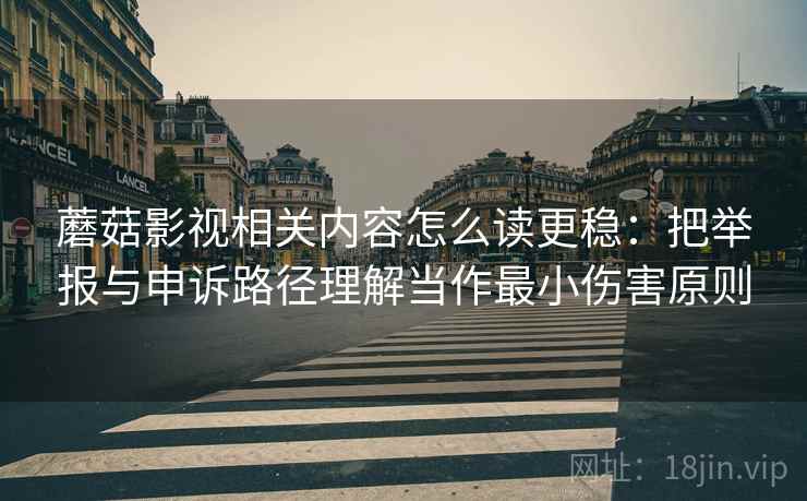 蘑菇影视相关内容怎么读更稳：把举报与申诉路径理解当作最小伤害原则